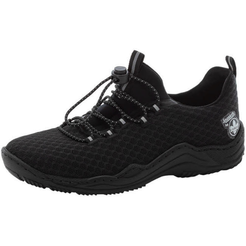 Rieker Sneaker Halbschuh Slipper Gummiband schwarz Damen NEU
