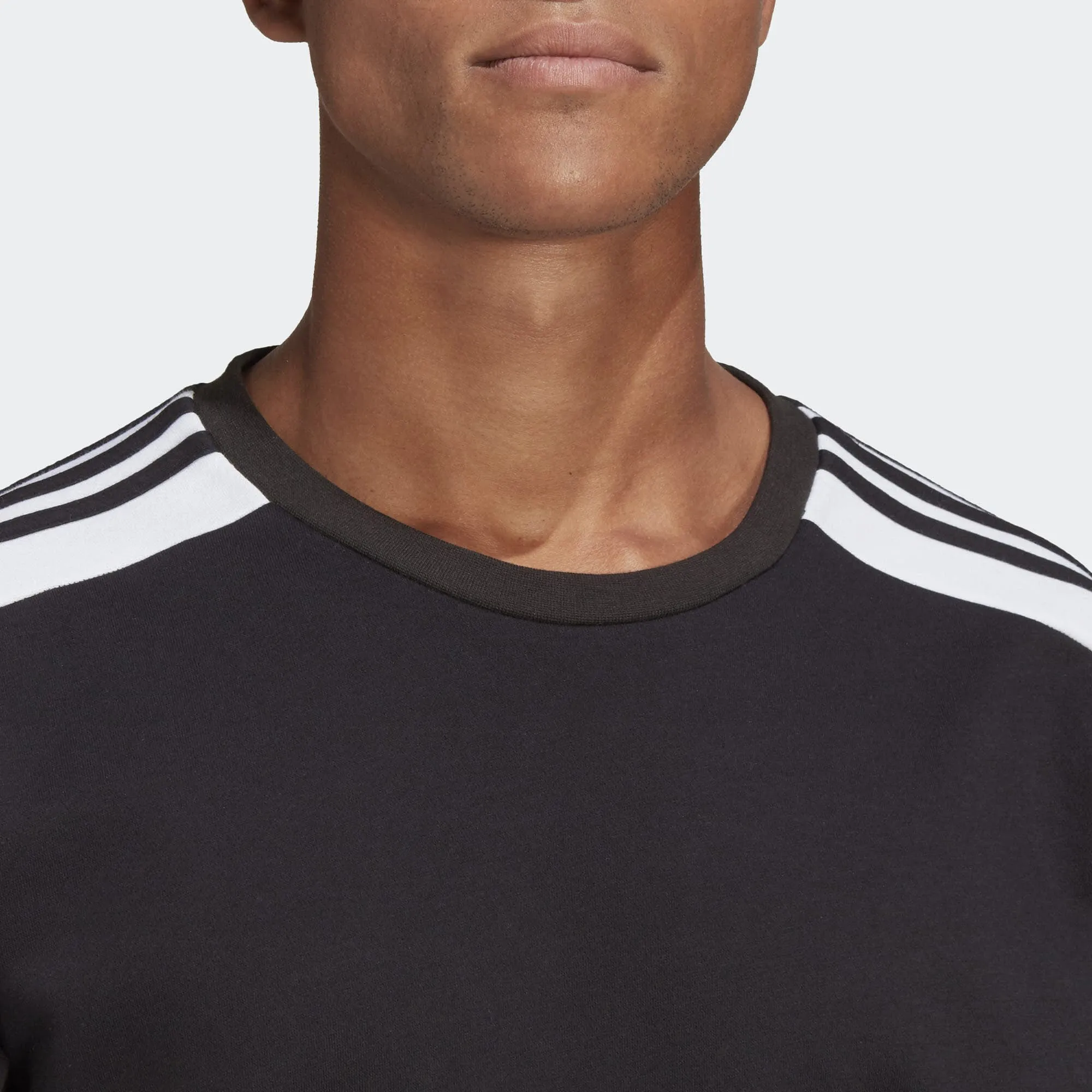 adidas HE SQ21 SW TOP Herren Sweatshirt Sport Freizeit 3-Streifen schwarz