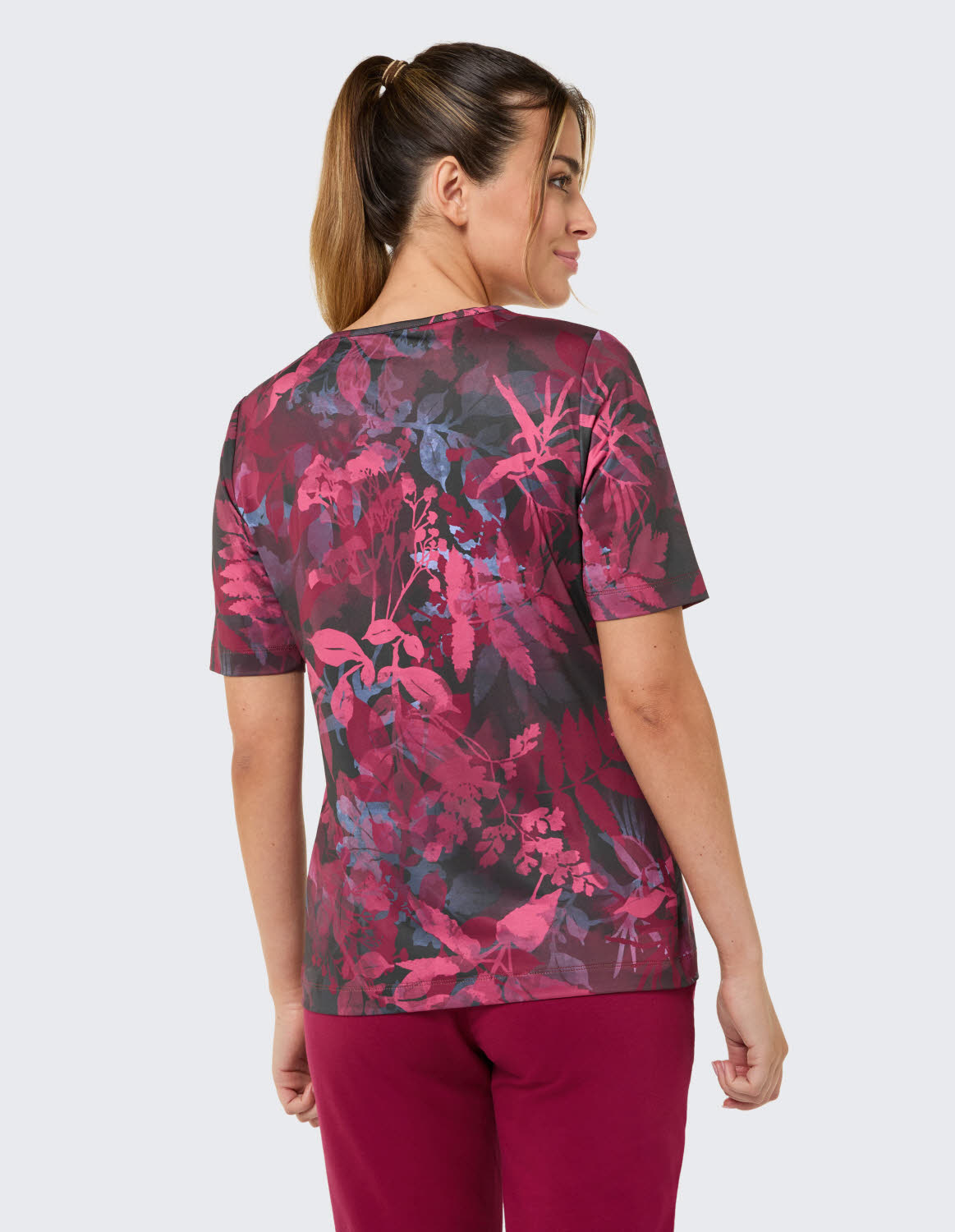Joy PALOMA Damen Shirt T-Shirt Funktion plum leaf print
