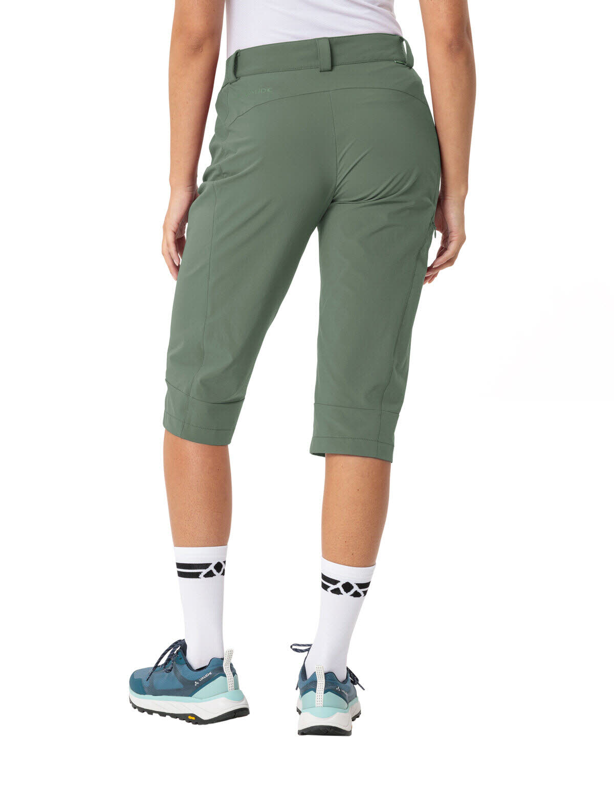 Vaude Women's Farley Stretch Capri III Wanderhose Damen grün
