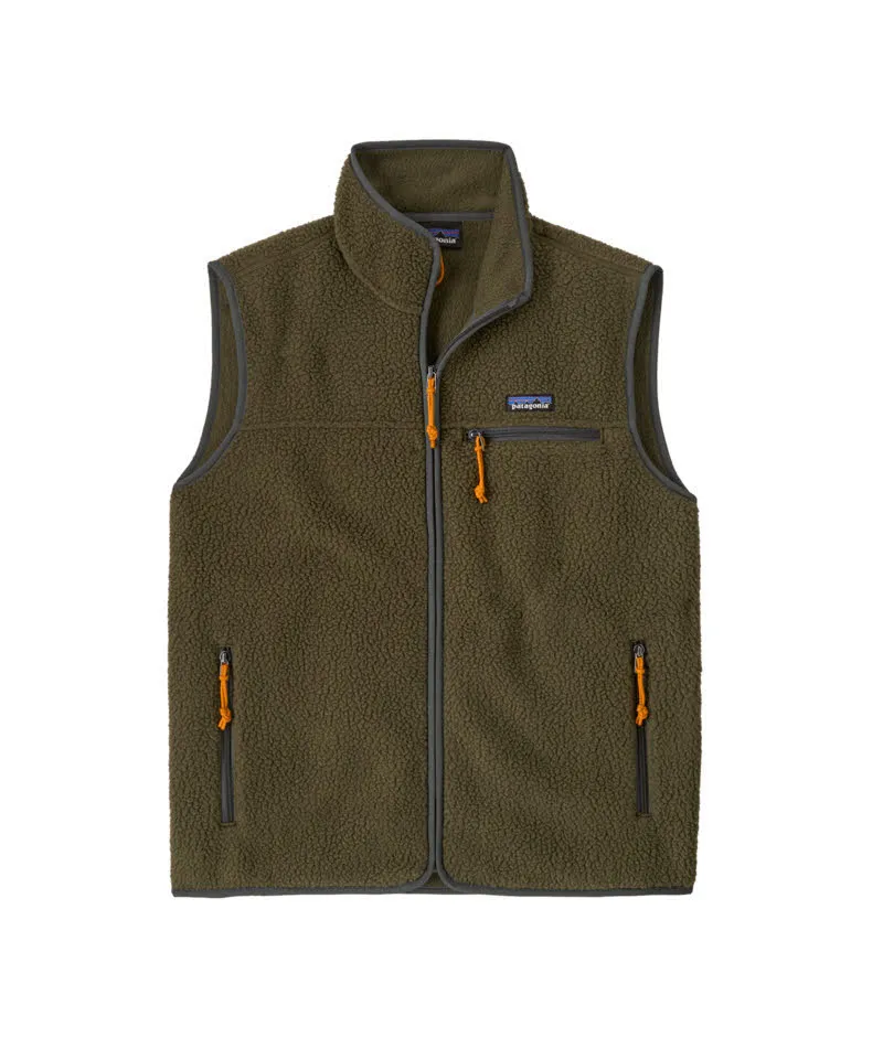 Patagonia Retro Pile Vest Herren Fleeceweste ärmellos grün