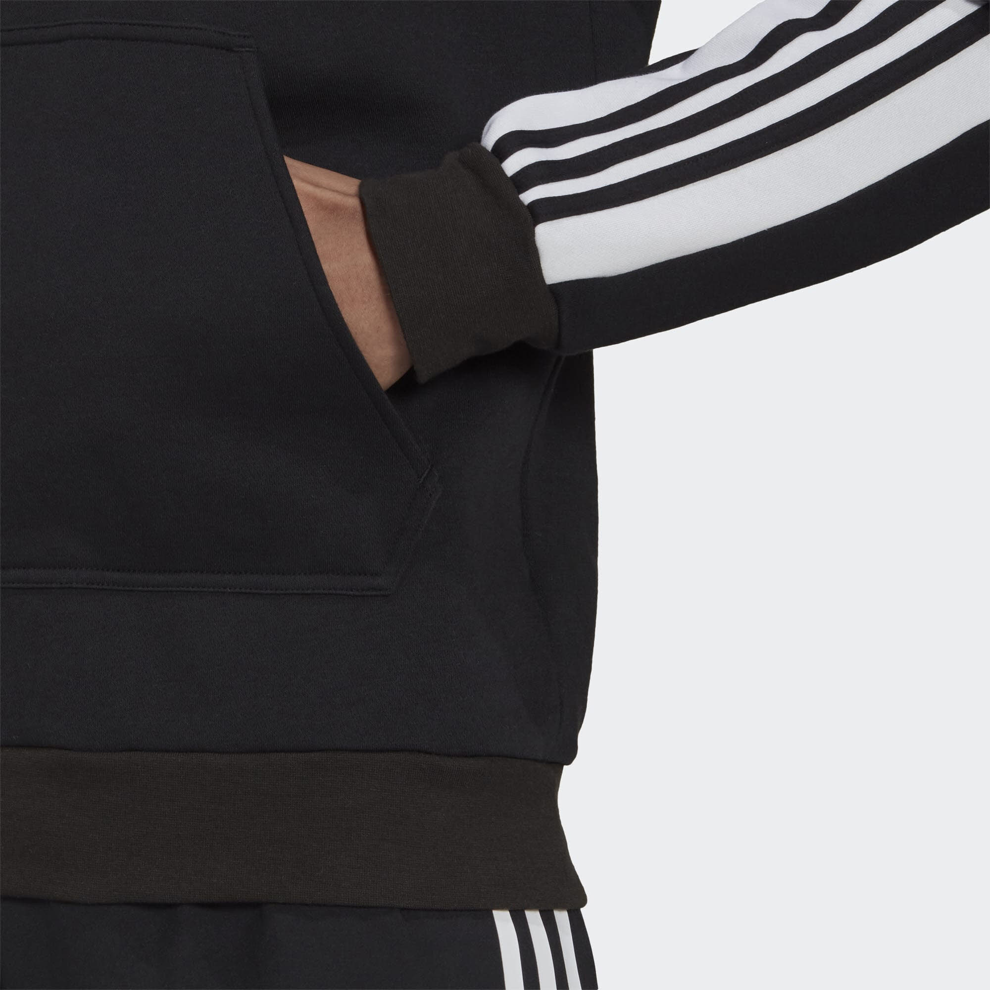 adidas HE SQ21 SW Herren Hoodie Sport Freizeit Kapuze Langarm 3-Streifen schwarz NEU