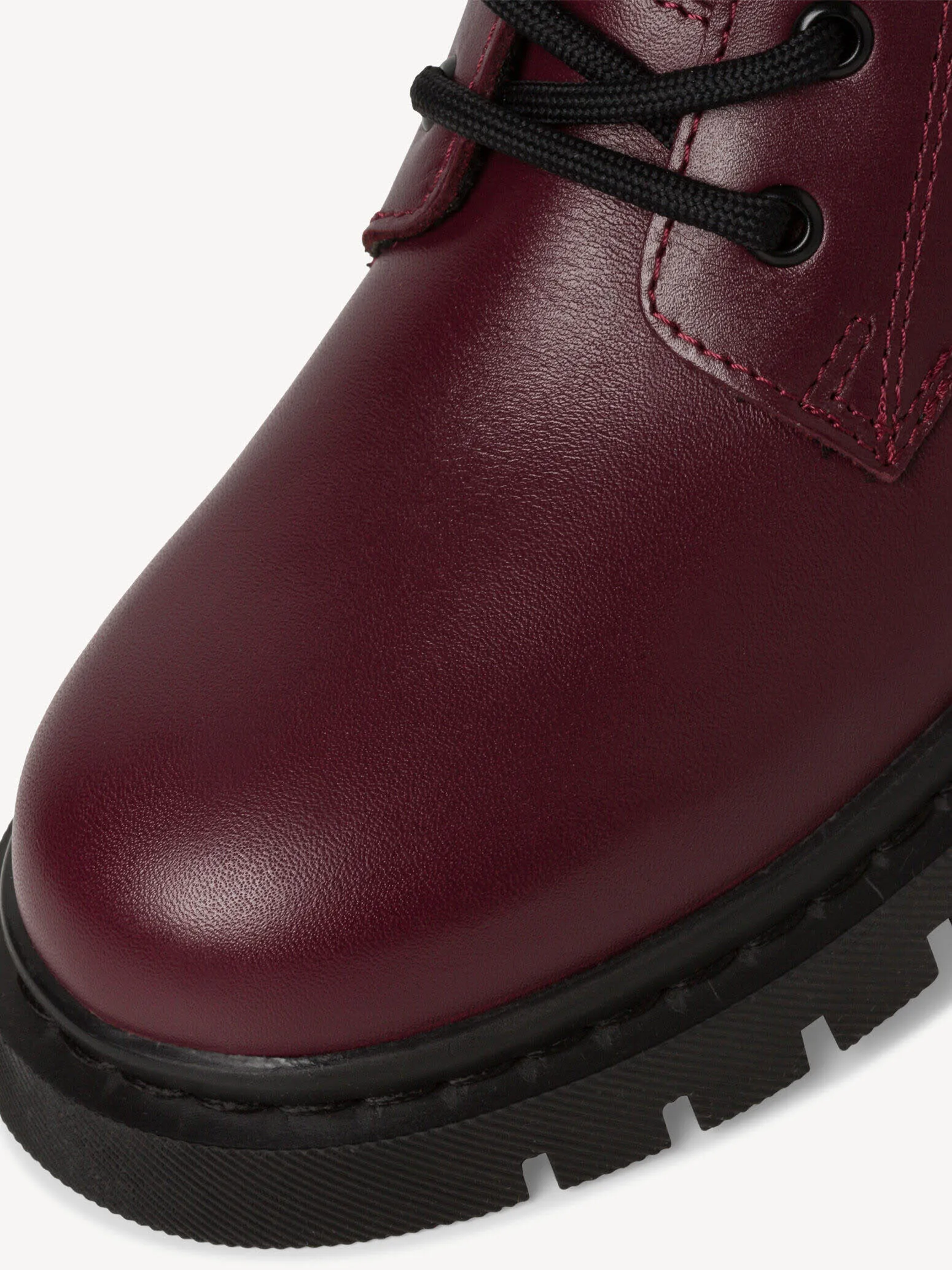 Tamaris Damen Stiefelette Schnürer Lederstiefelette rot