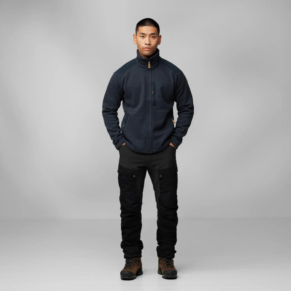 Fjällräven Buck Fleece M Herren Fleecejacke Midlayer graphite