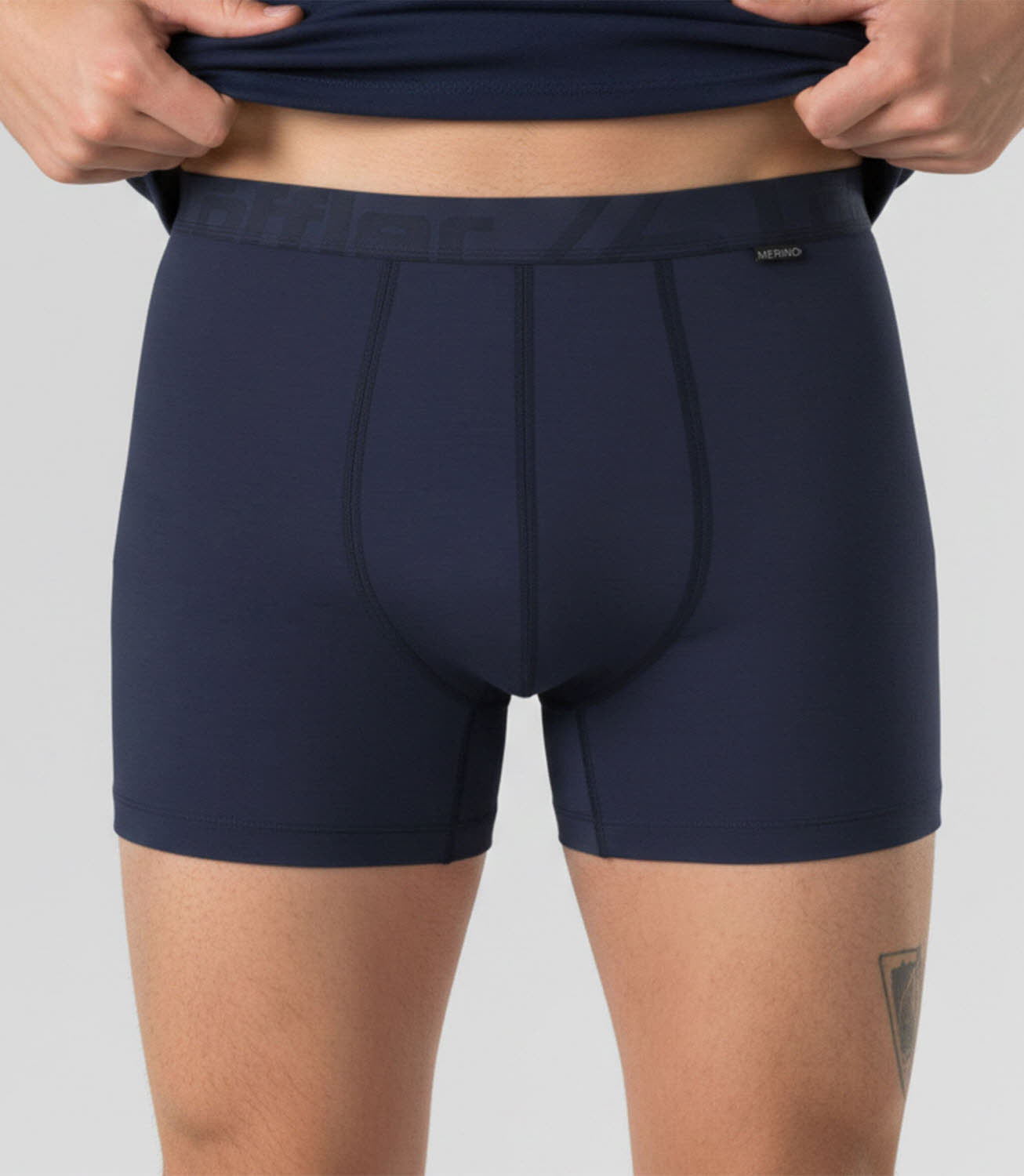Löffler MERINO LIGHT 130 Herren Boxershorts Funktionsunterwäsche dunkelblau