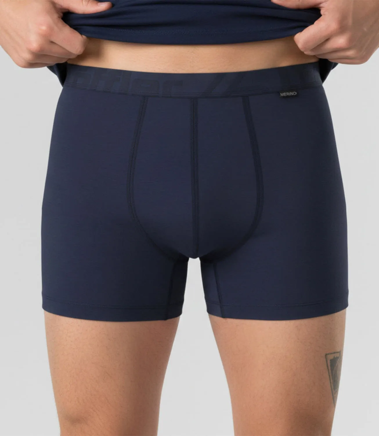 Löffler MERINO LIGHT 130 Herren Boxershorts Funktionsunterwäsche dunkelblau