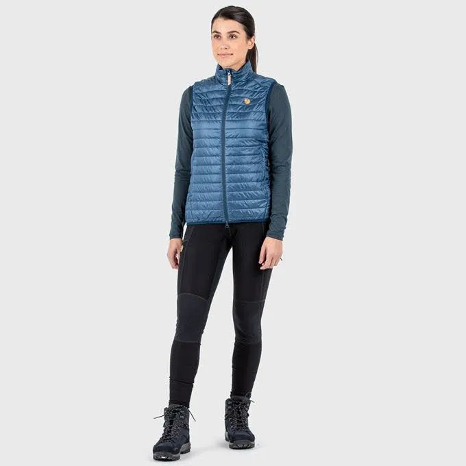 Fjällräven Padded Damen Outdoor Wander Weste Schwarz NEU