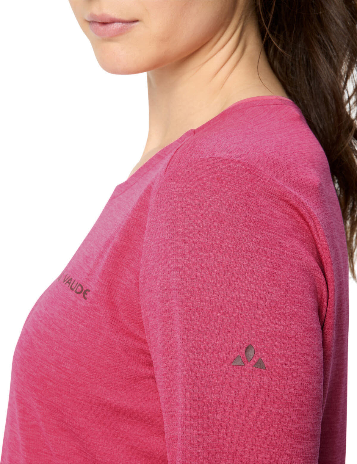 Vaude Essential LS T-Shir Damen Sweatshirt langarm hibiscus pink