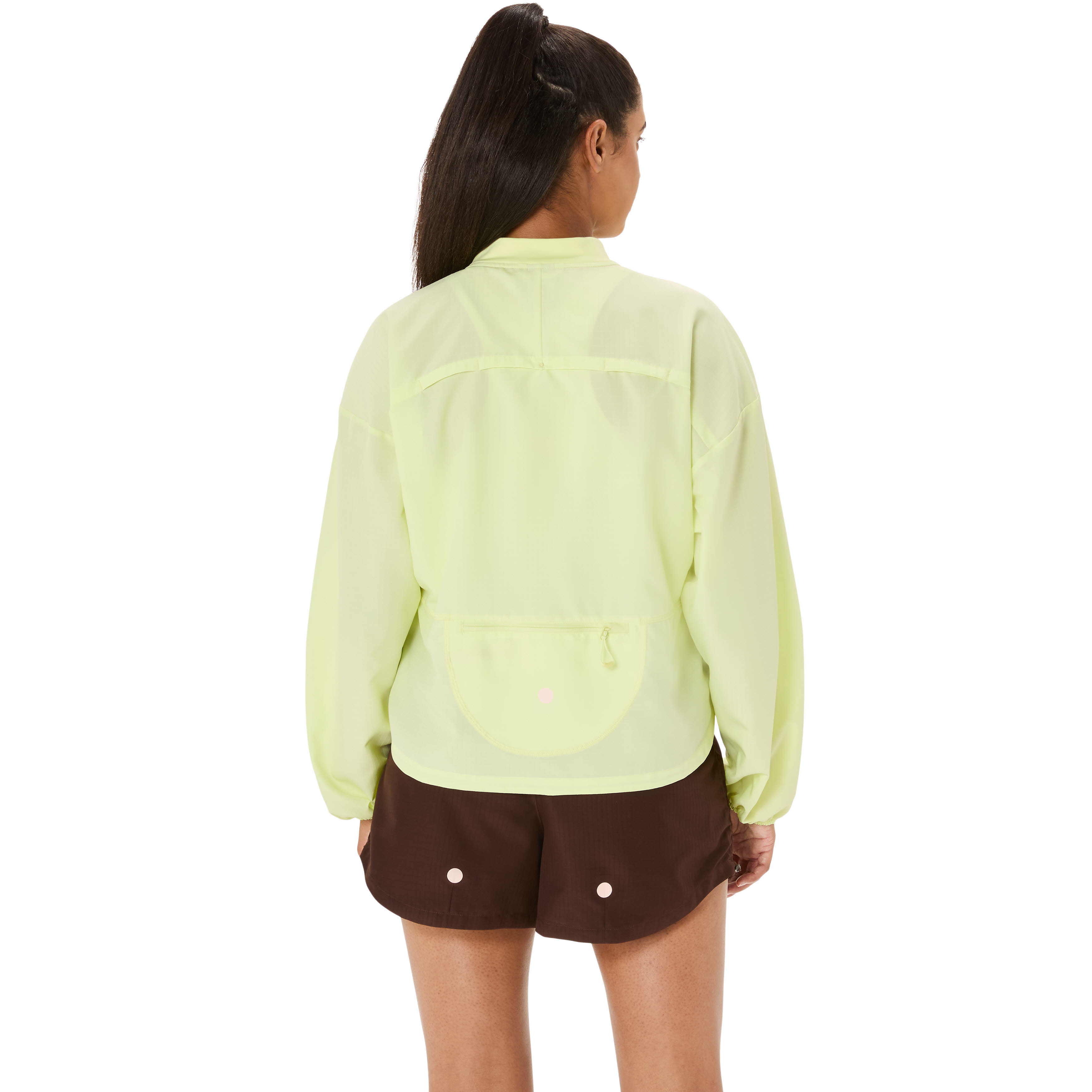 ASICS NAGINO RUN ADJUSTABLE JACKET Laufjacke Damen hellgrün gelb