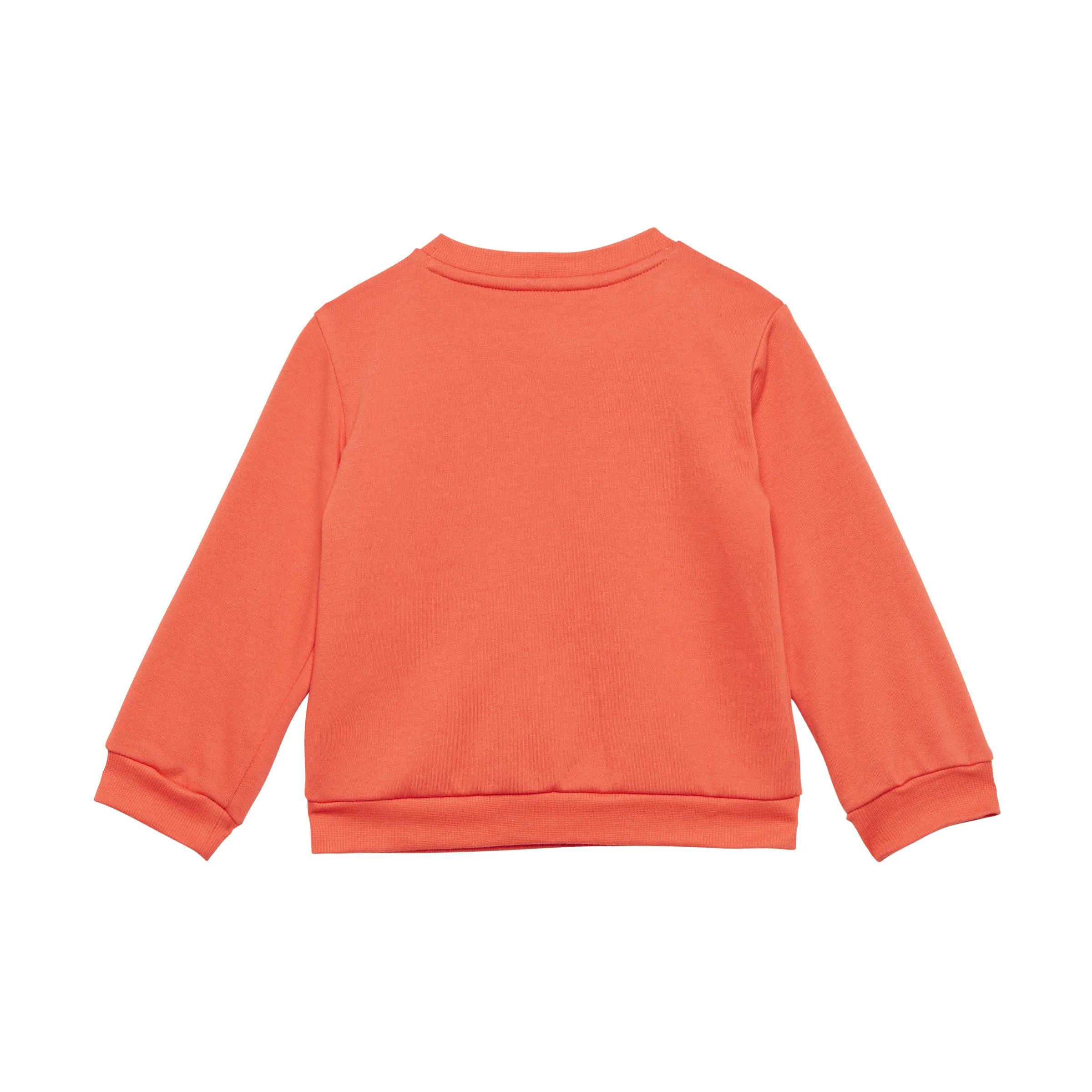adidas Badge of Sport French Terry Jogginganzug Pullover Jogginghose Kinder orangerot