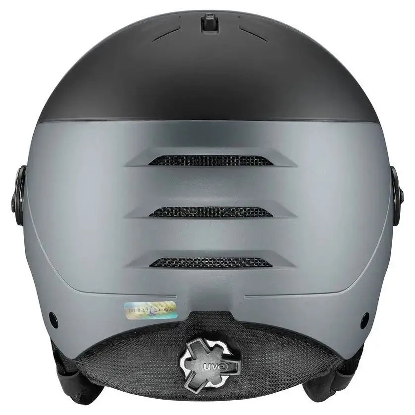 UVEX wanted visor pro V Unisex Skihelm Snowboardhelm Visierhelm schwarz silber