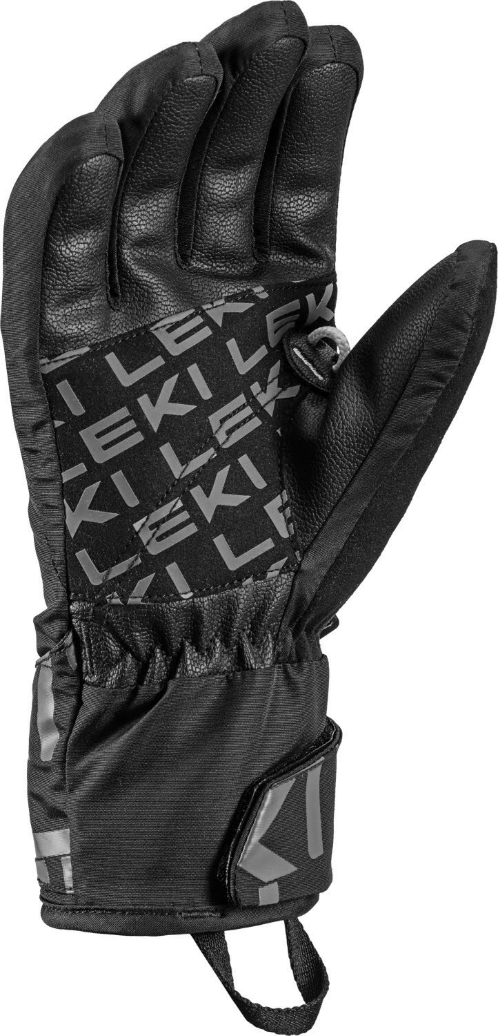 Leki Air Swtch 3D Junior Kinder Skihandschuhe Fingerlinge schwarz/grau