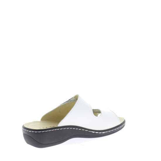Longo Pantoletten Damen Modeschuh Bequemschuh weiß