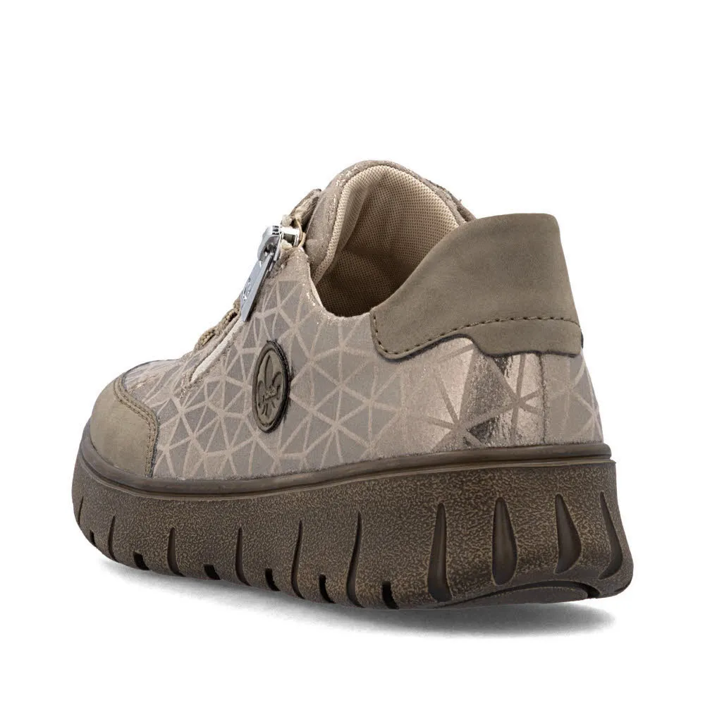 Rieker HWK Damen Halbschuhe Sneaker Low modisch beige