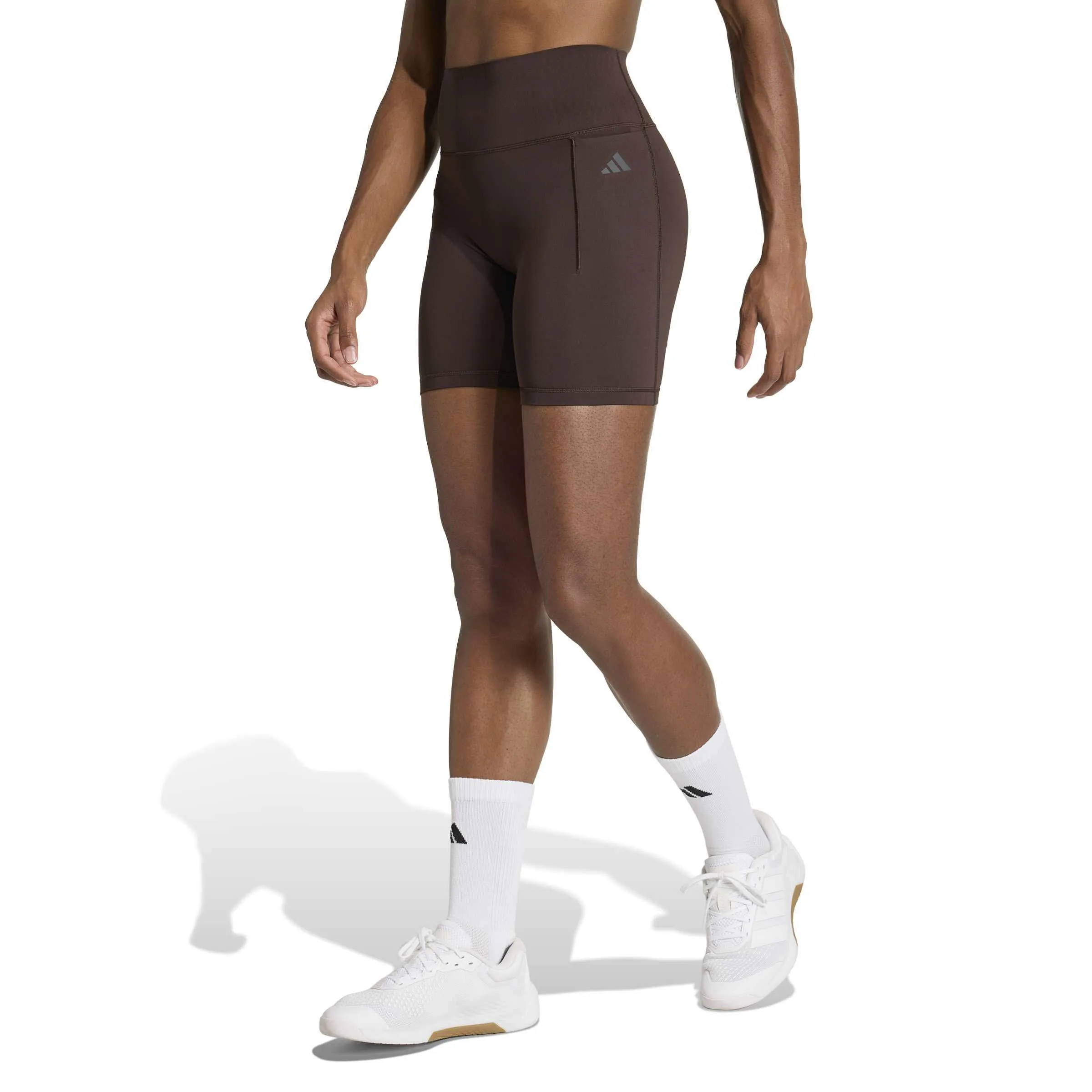 Adidas Optimé Short Leggings Damen Fitnessshorts braun