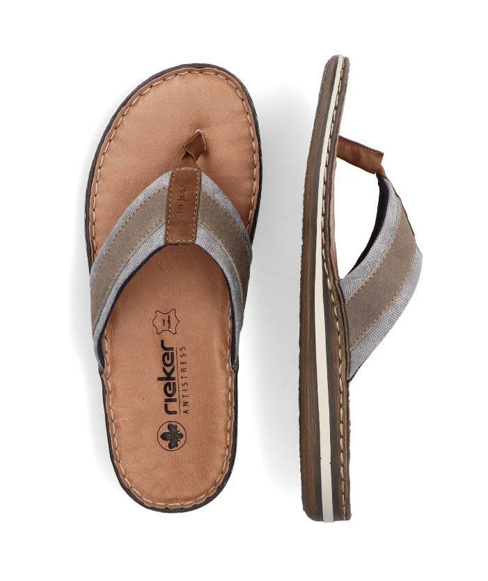 Rieker Herren Flip Flops Zehentrenner braun