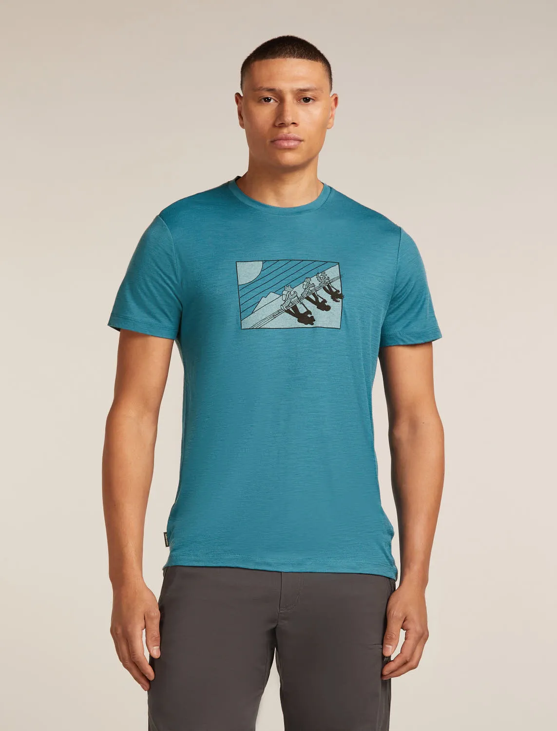 Icebreaker Merino 150 Tech Lite SS Herren Funktionsshirt blau