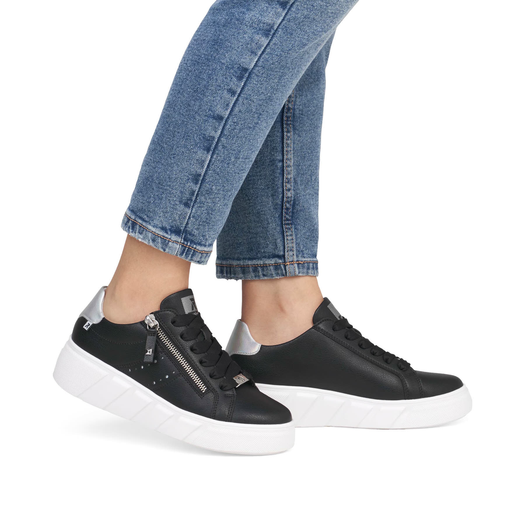 Rieker FSK Damen Halbschuhe Sneaker Low modisch schwarz