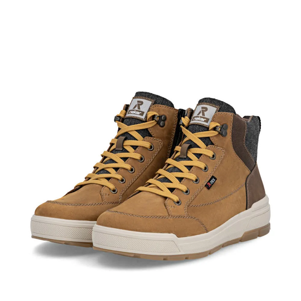 Rieker HWK Herren Stiefel Schnürstiefel Modestiefel braun