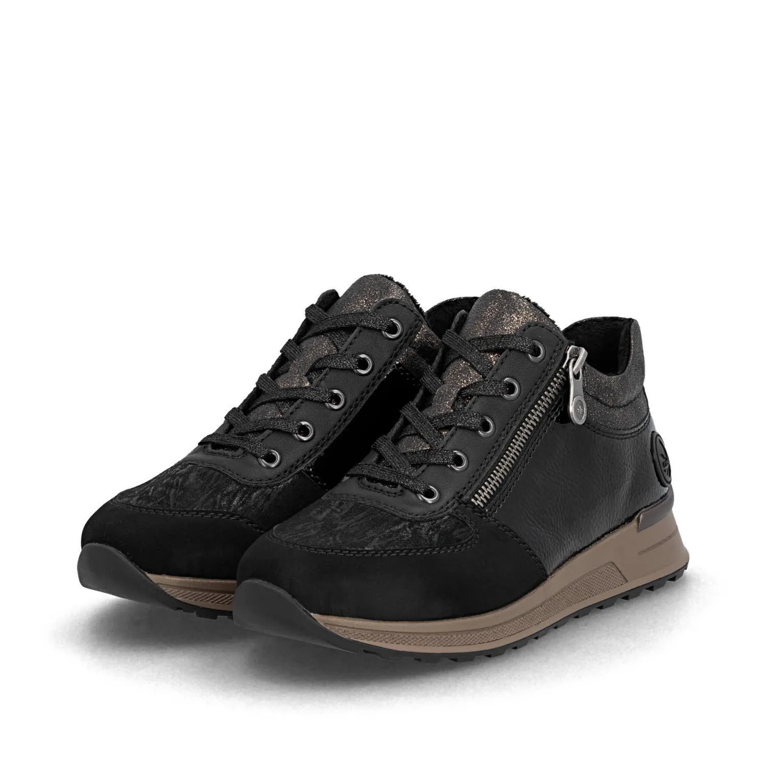 Rieker Damen Schnürer Halbschuh braun