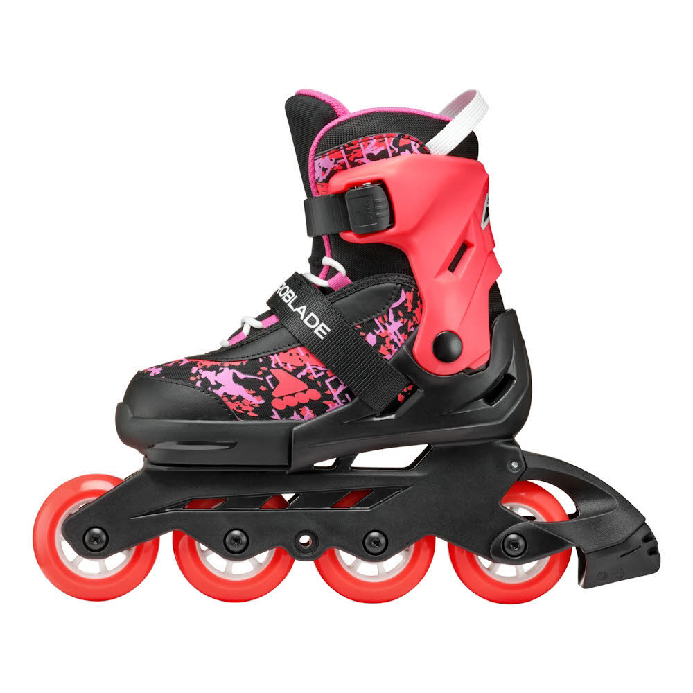 Rollerblade MICROBLADE SL Kinder Inline Skates verstellbar schwarz/koralle