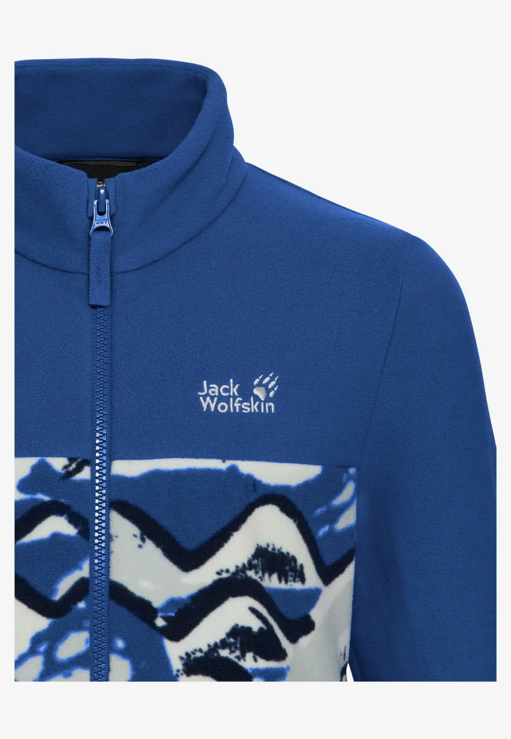 Jack Wolfskin PAW ERA 100 PRINT FZ K Kinder Fleecejacke blau