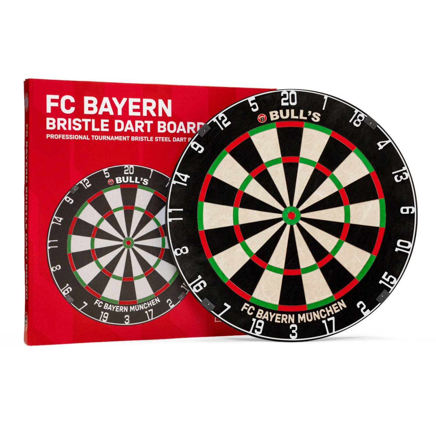 BULL’s FC Bayern München Bristle Board Steeldartboard schwarz