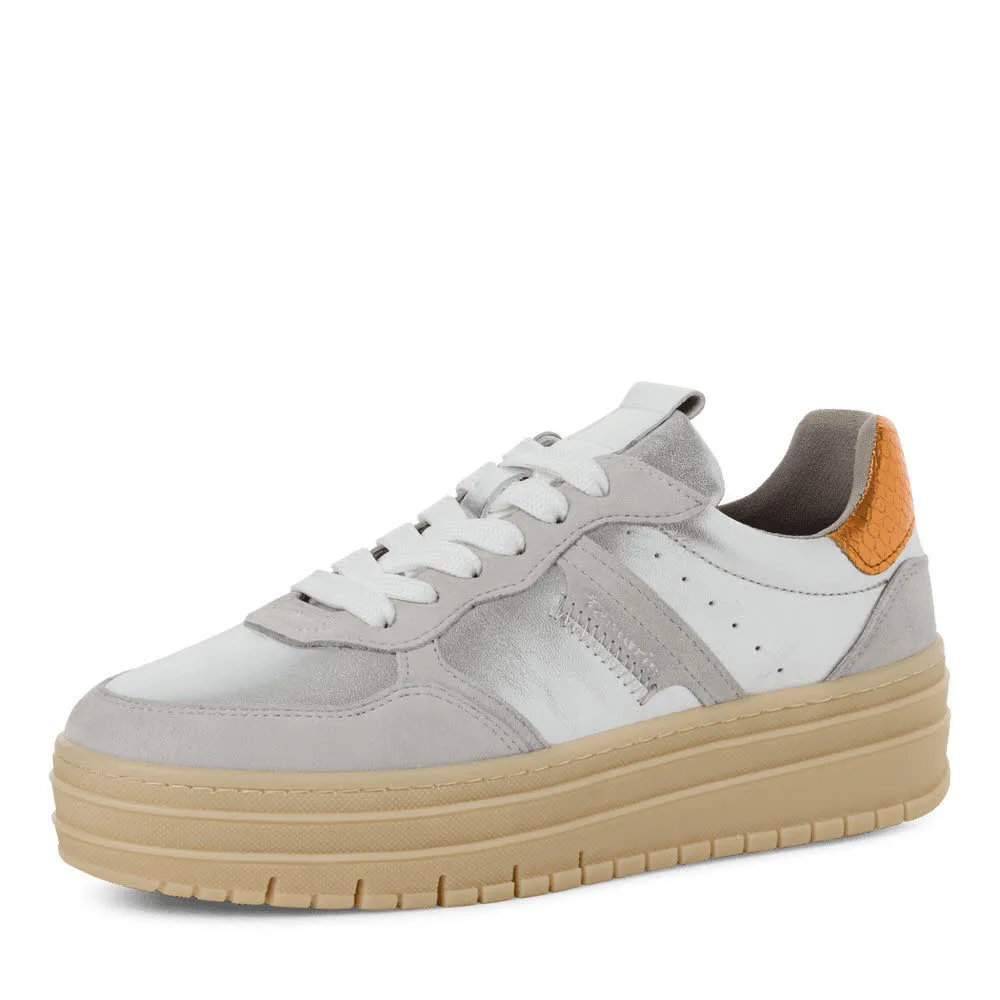 Tamaris Damen Lace-up Sneaker Halbschuhe silber