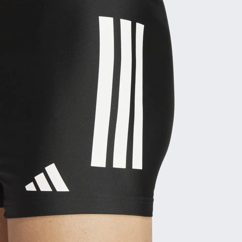 adidas 3-Streifen 2-Inch Herren Boxer-Badehose schwarz/weiß