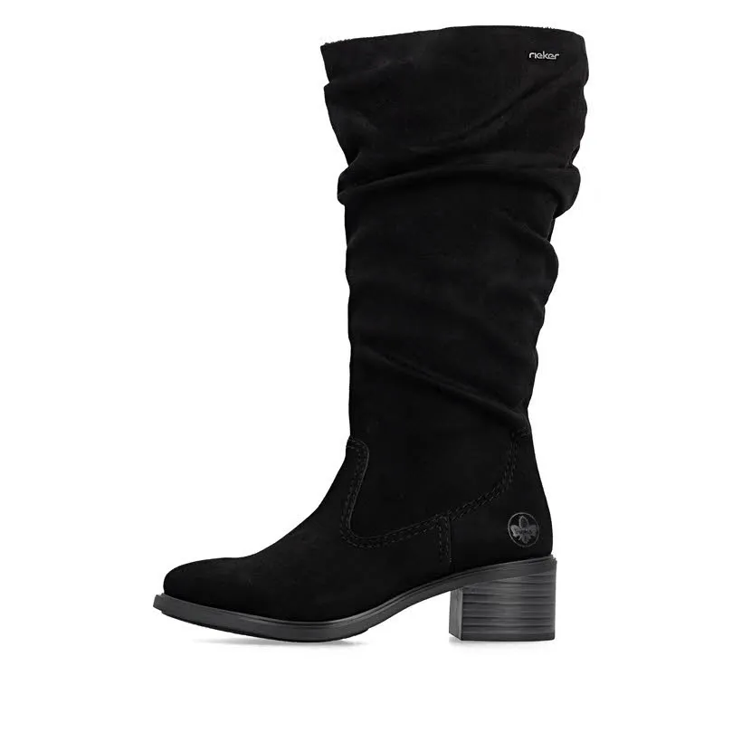 Rieker Stiefel Slipper Damen schwarz
