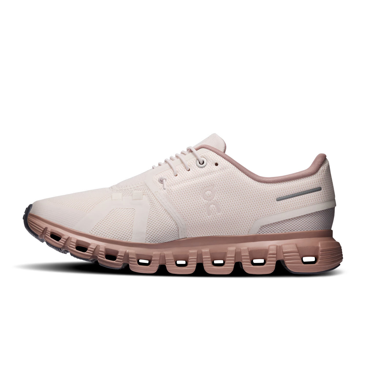 ON CLOUD 6 Damen Sneaker Low sportlich Freizeitschuhe oyster/biscuit