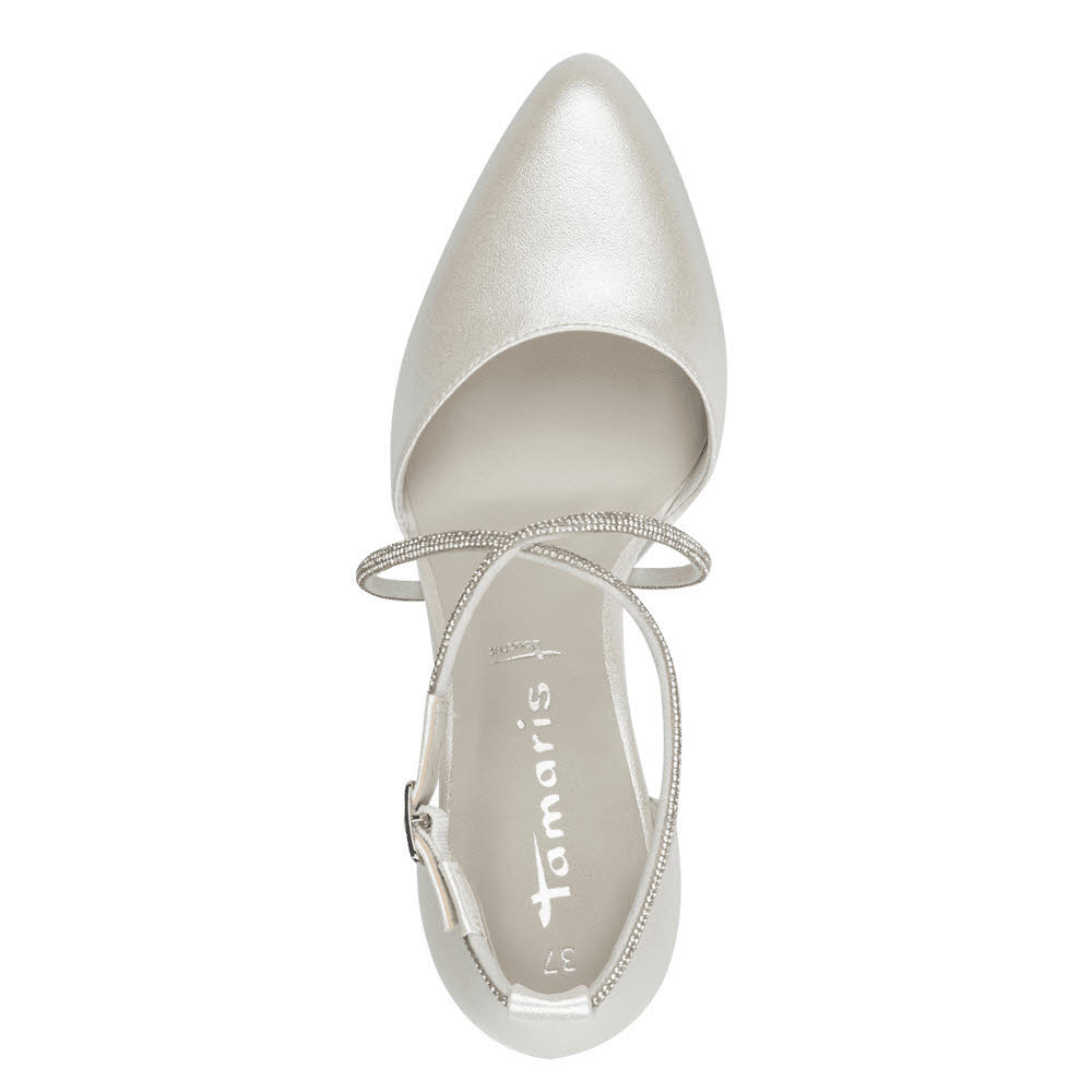 Tamaris Damen Pumps Spangenpumps High Heel silber