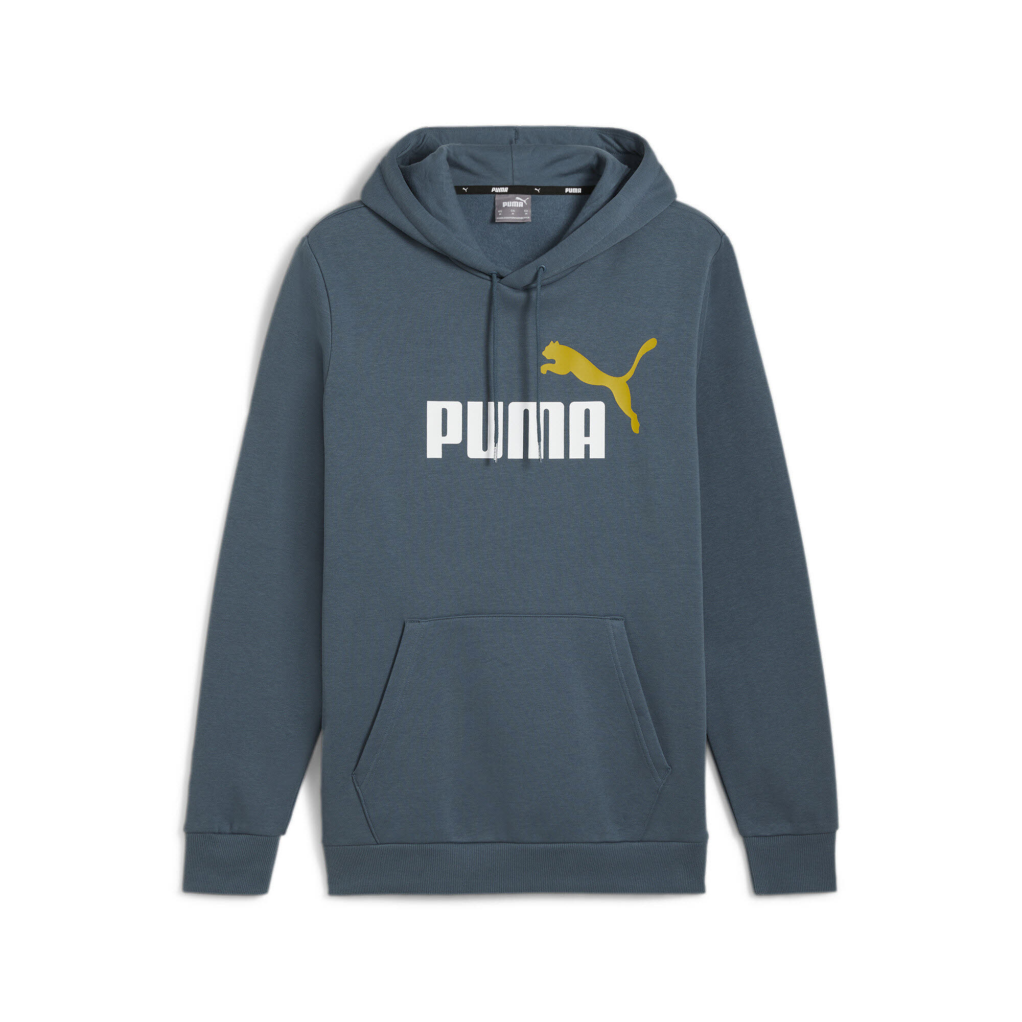 Puma ESS+ 2 Col Big Logo Hoodie FL Kapuzenpullover Herren blaugrau