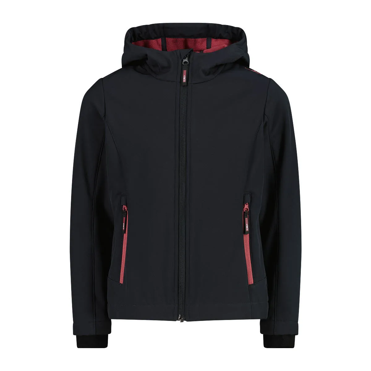 CMP JACKET FIX HOOD Mädchen Softshelljacke Outdoorjacke anthrazit/peony