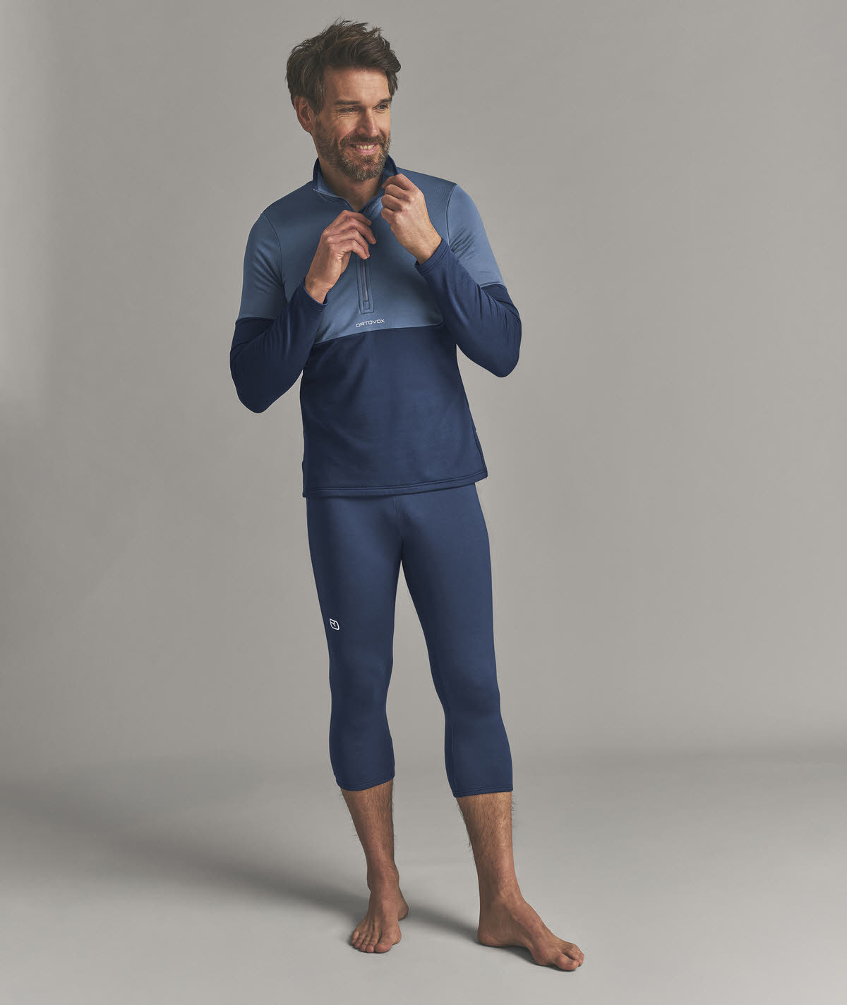 Ortovox Fleece Light Zip Skirolli Herren blau