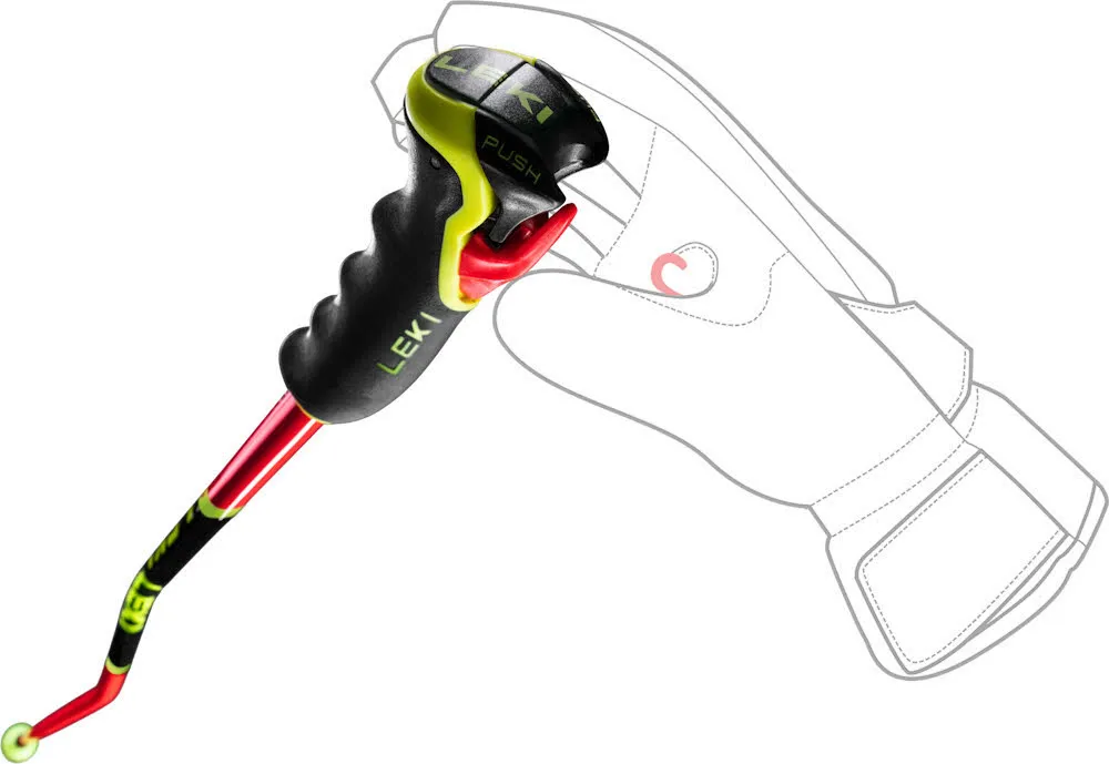 Leki WCR GS Carbon 3D Unisex Skistöcke Ski Poles rot/schwarz