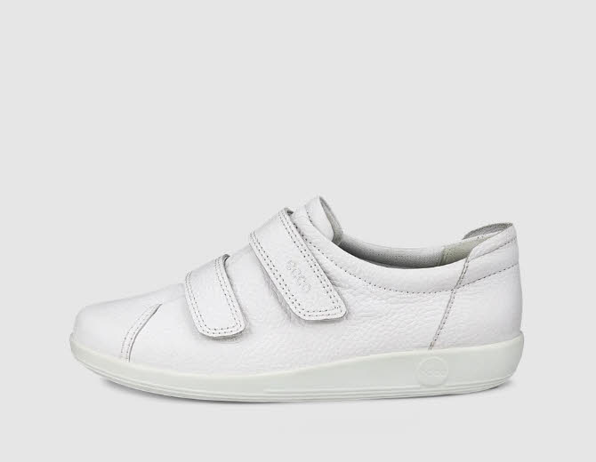 ECCO SOFT 2.0 STRAP Slipper Ledersneaker Damen weiß