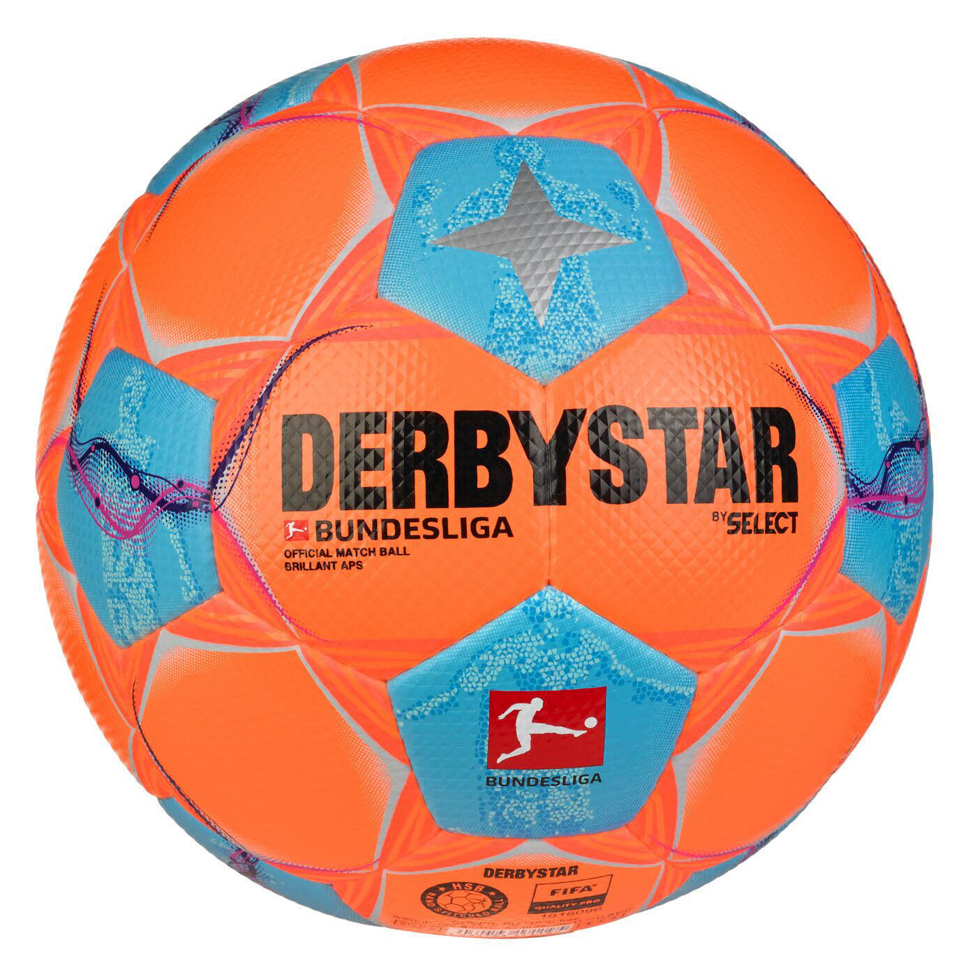 Derbystar Bundesliga Brillant APS v25 Fußball weiß/orange