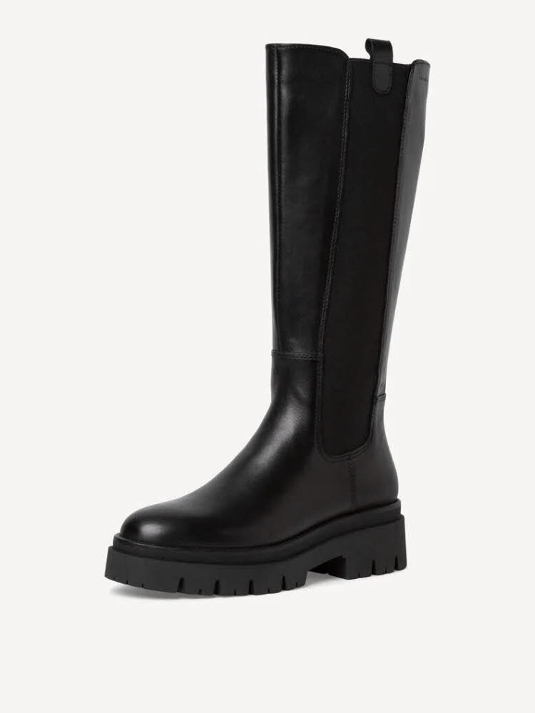 Tamaris Long Boot Flat Damen Modestiefel Stiefel schwarz