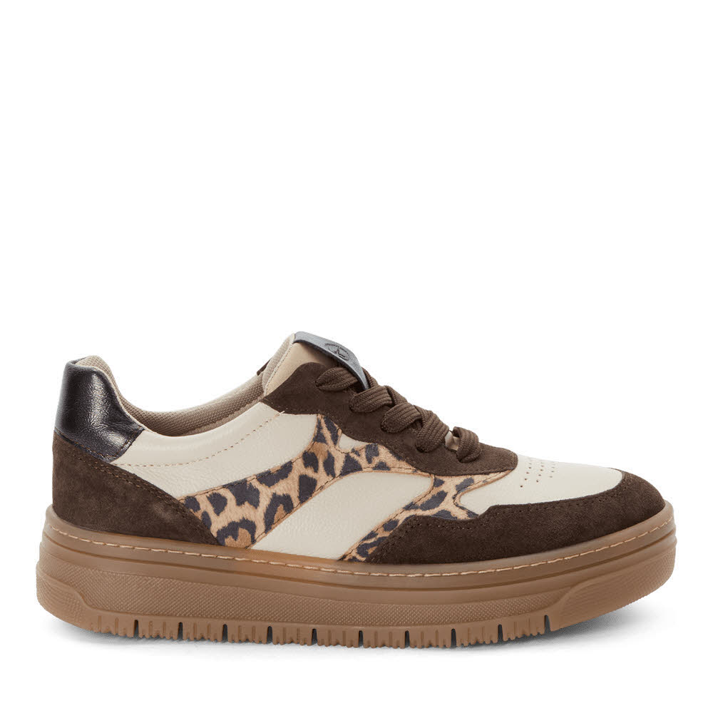 Tamaris Damen Schnürer Sneaker braun