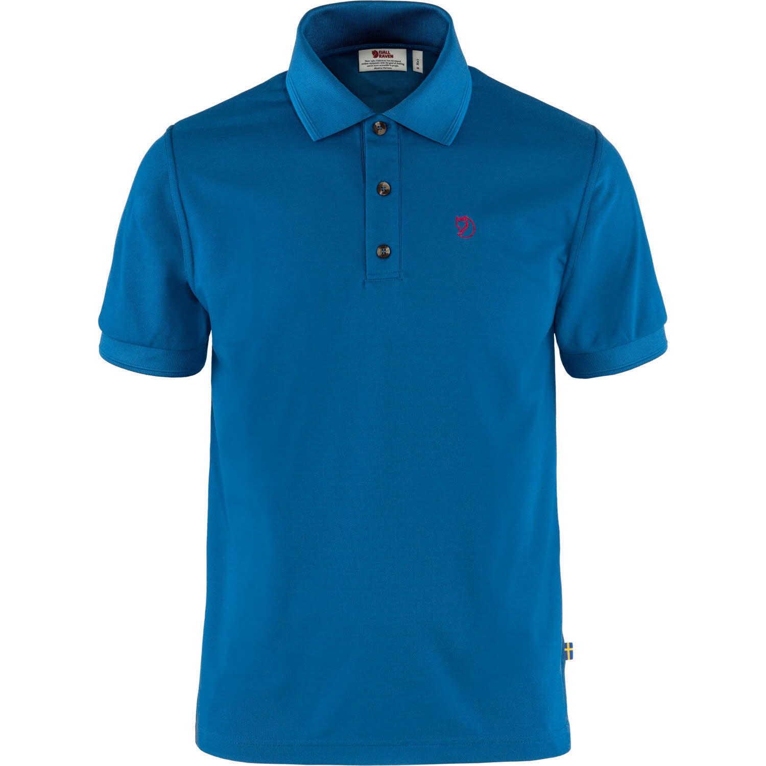 Fjällräven Crowley Pique Shirt M Herren Kurzarm Poloshirt Freizeitshirt blau NEU