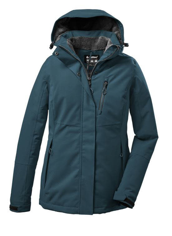 Killtec KOW 140 Damen Winterjacke Funktionsjacke mit abzippbarer Kapuze blau