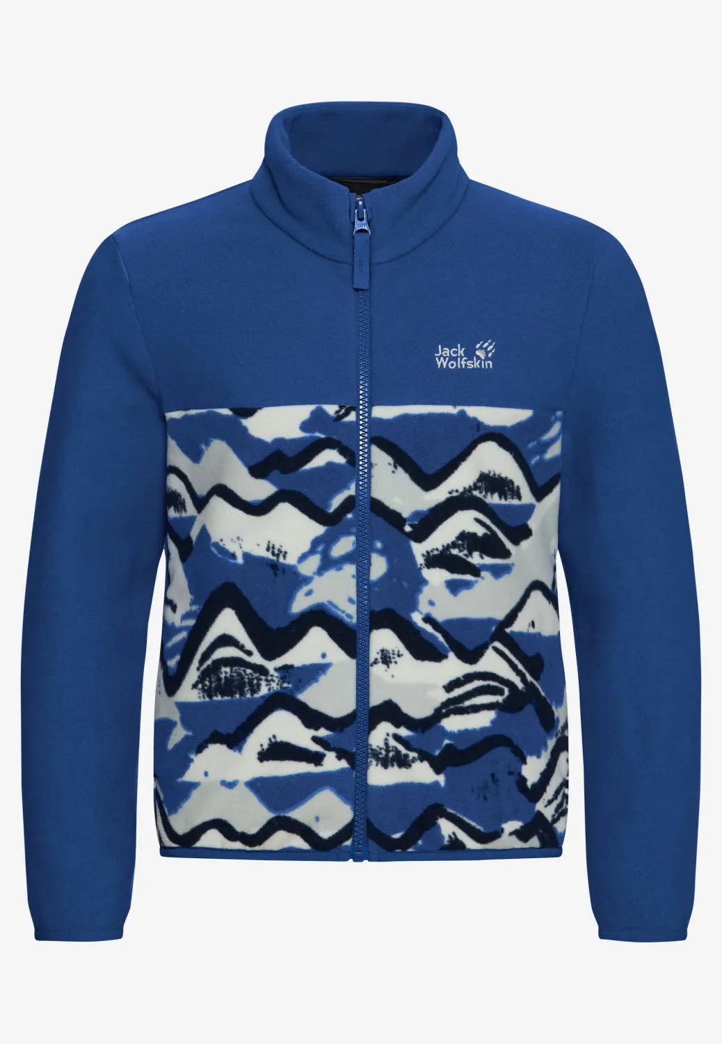Jack Wolfskin PAW ERA 100 PRINT FZ K Kinder Fleecejacke blau