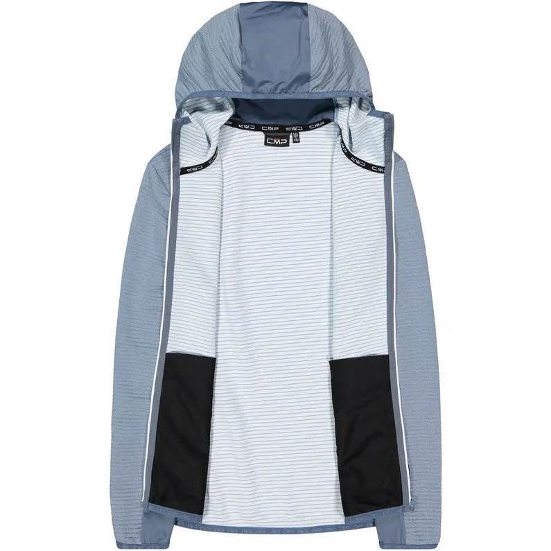 CMP JACKET FIX HOOD Damen Hybridjacke Fleecejacke space mel.