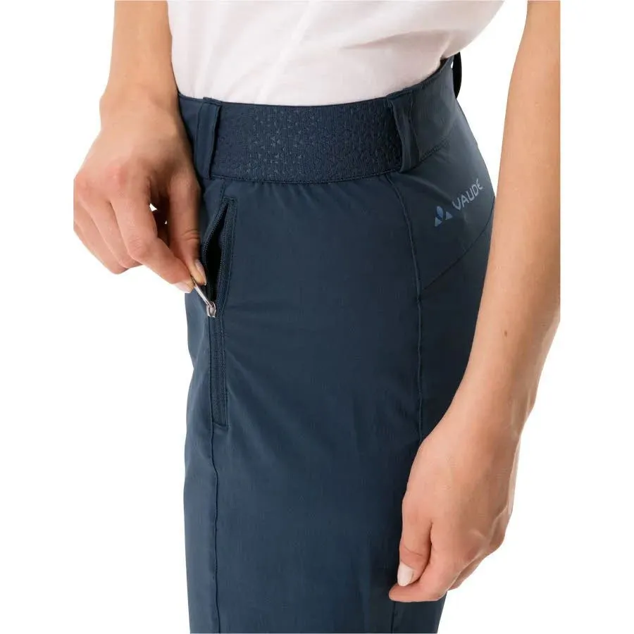 Vaude Farley Stretch Capri Hose III Damen Wanderhose Trekkinghose blau
