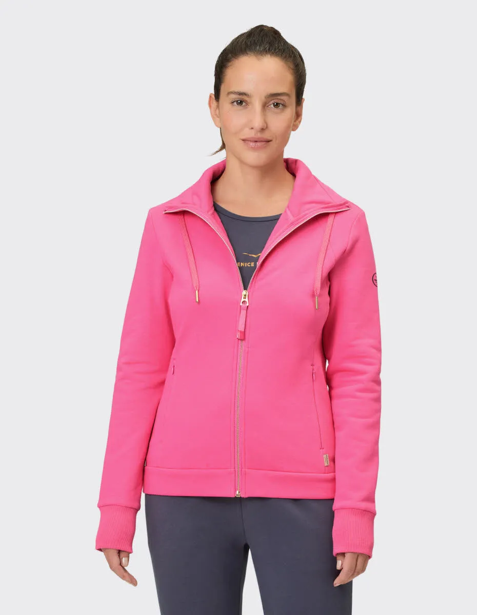 Venice Beach CARON Damen Sweatjacke Zip-Jacke pink