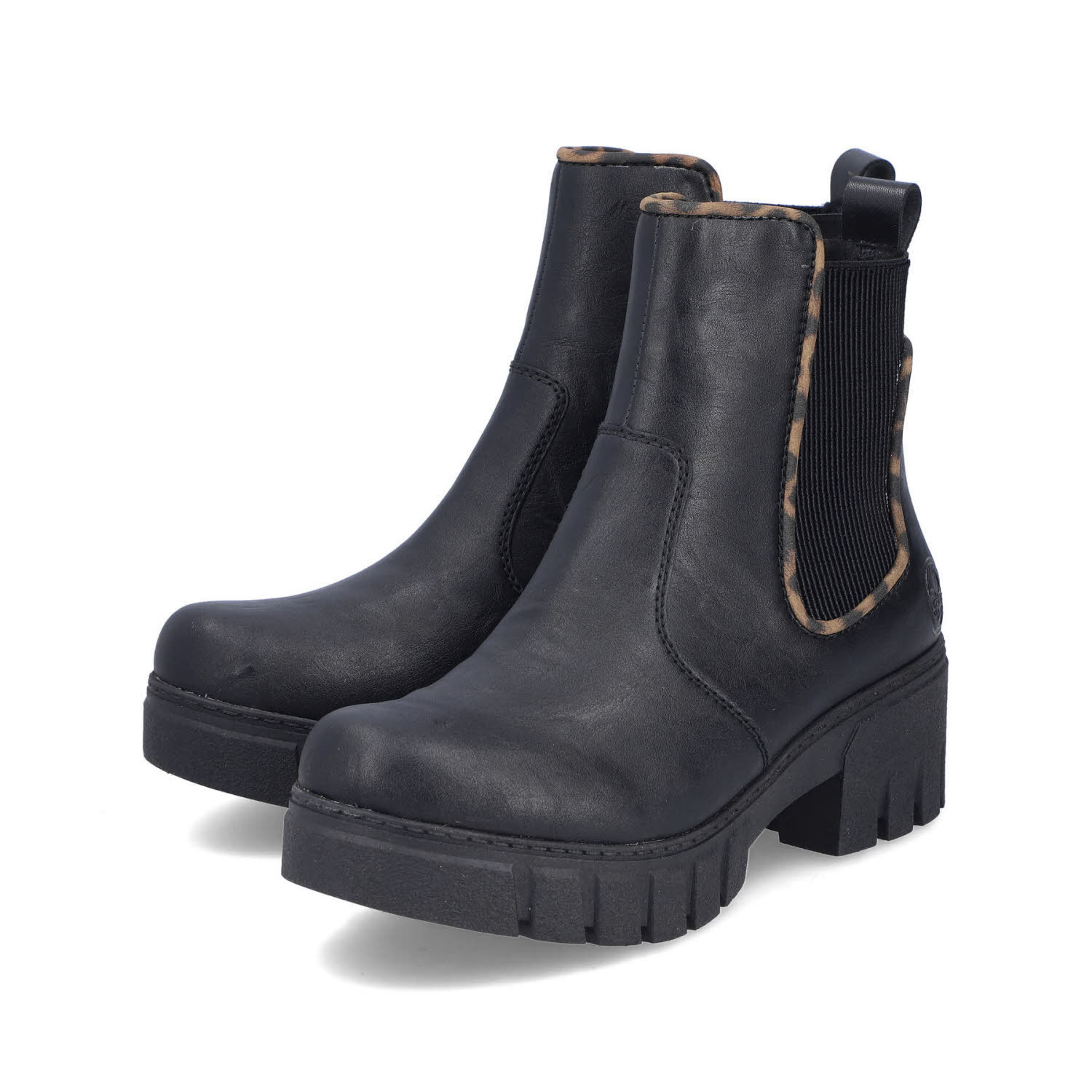 Rieker HWK Damen Stiefel Damen Modestiefel Chelsea Boots schwarz