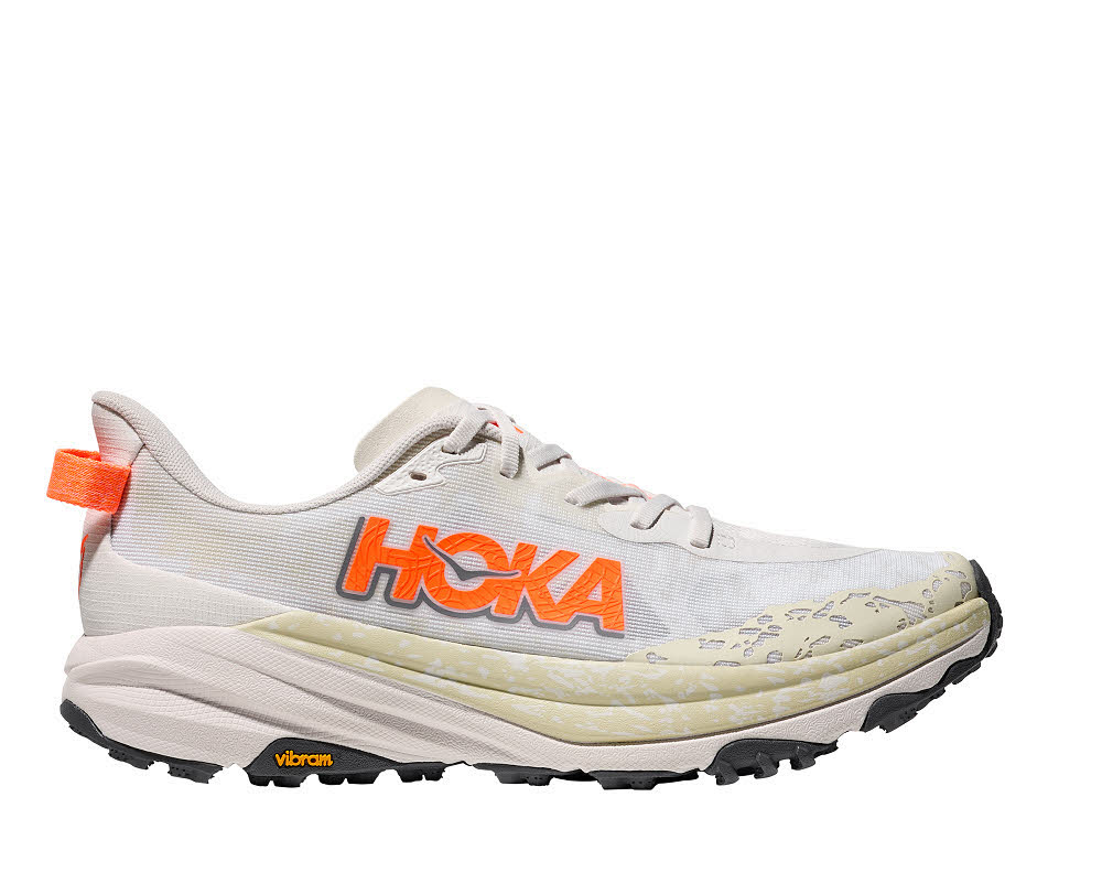 Hoka SPEEDGOAT 6 Herren Laufschuhe Trailrunningschuhe white/neon tangerine