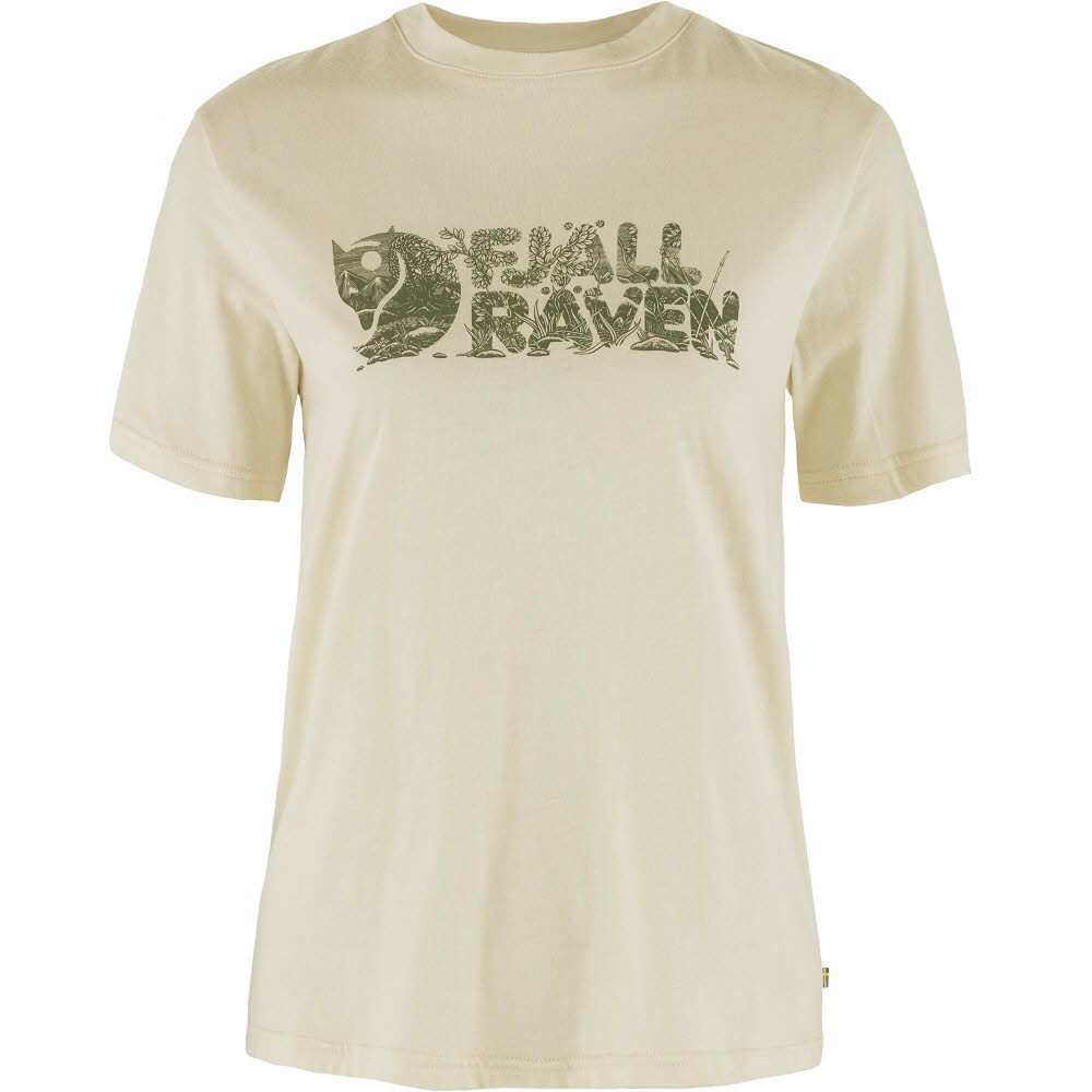 Fjällräven Lush Logo T-shirt W Damen Freizeitshirt Funktionsshirt chalk white