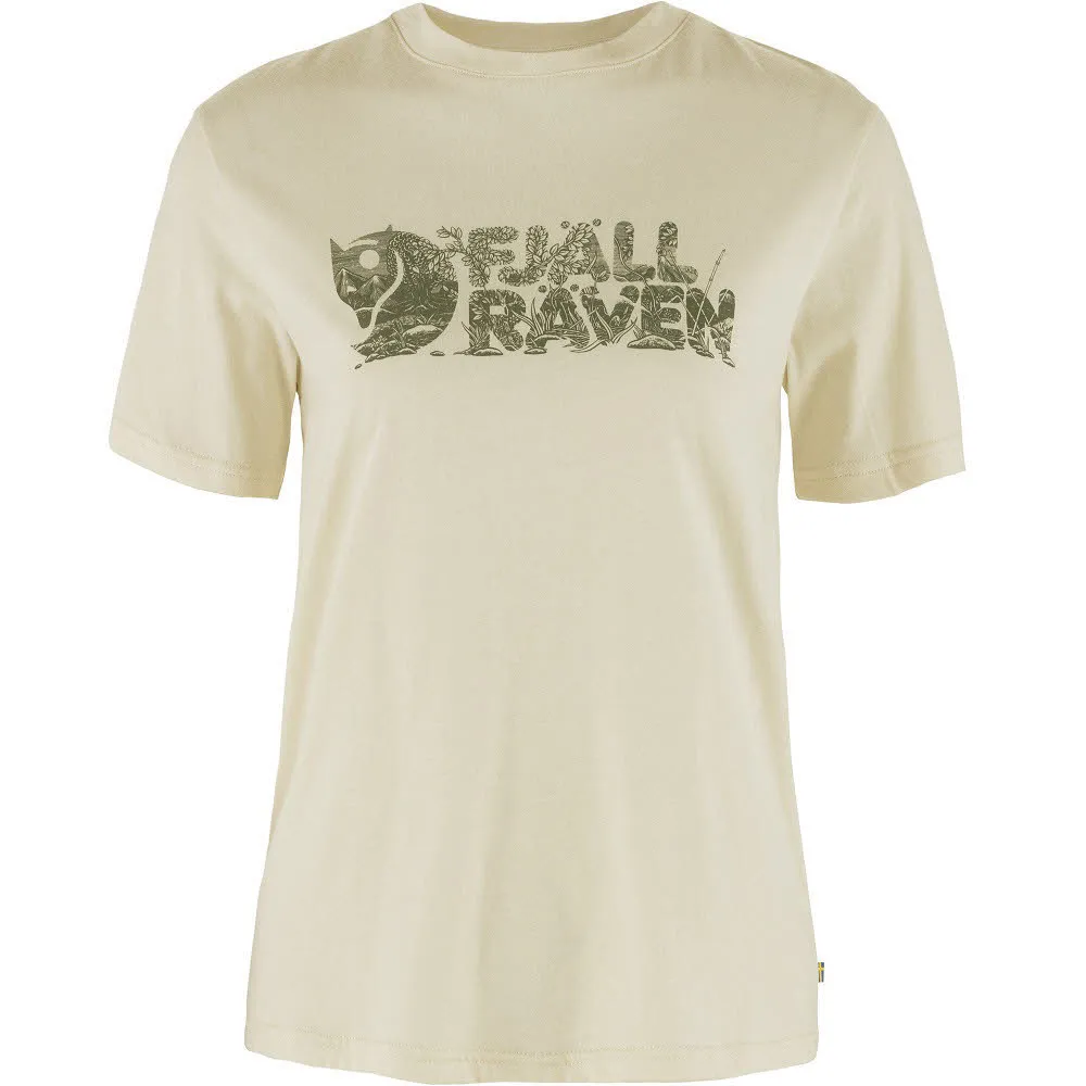 Fjällräven Lush Logo T-shirt W Damen Freizeitshirt Funktionsshirt chalk white